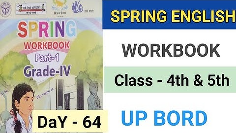 UP Board Class - 4th & 5th || Spring Workbook || Part - 1 || Revision, day - 64