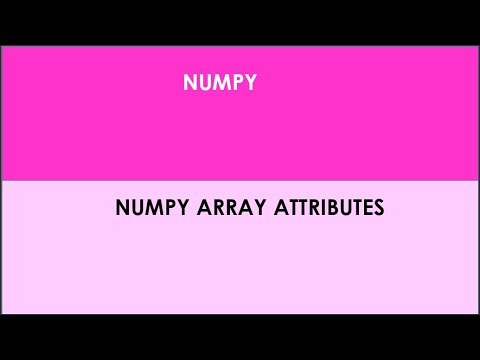 N_7 : ATTRIBUTES OF NUMPY ARRAY IN PYTHON - YouTube