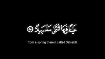عينا فيها تسمى سلسبيلا 🌿|| القارئ محمد اللحيدان - سورة الإنسان || كرومات قران كريم شاشة سوداء ❤️‍🩹 