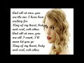 Taylor Swift - King of My Heart ( Lyric Video)