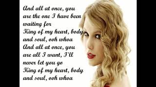 Taylor Swift - King of My Heart ( Lyric Video)