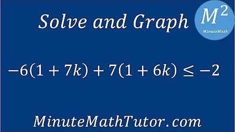 Solve and graph -6(1+7k)+7(1+6k)≤-2
