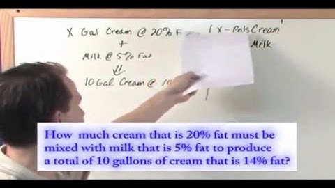 Lesson 7 - Mixture Problems (Algebra Word Problems)