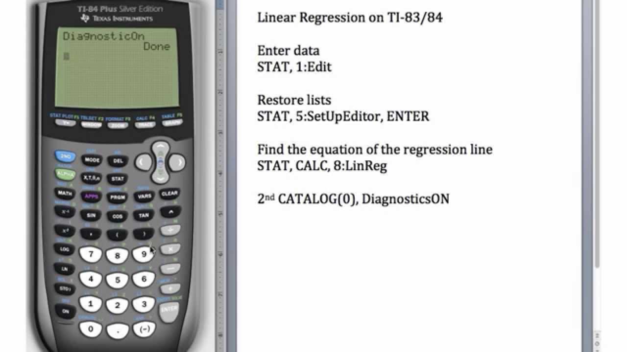 Multiple Regression Ti 84 Excel Column Chart Secondary Axis