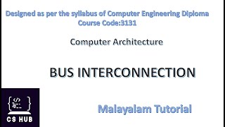 Bus Interconnection (Part 1) | Diploma in Computer Engineering | Computer Architecture Malayalam