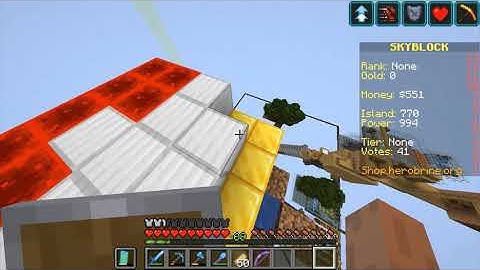 my Minecraft skyblock tour herobrine.org