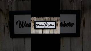 Custom barbershop sign #woodsign #customsign #signage #woodcut #customwoodwork