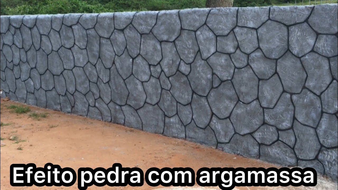 Efeito pedra com argamassa gastando pouco - efeito pedra - faça você mesmo
