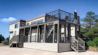 Inside the 400 sqaure foot Prefab Cottage in the Mountains