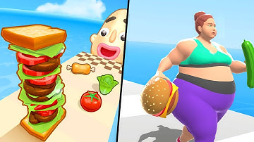 Sandwich Runner Vs Fat 2 Fit gameplay Android iOS Free walkthrough Update games FXZ8H2D