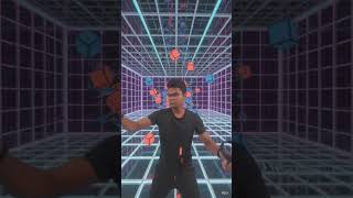 The game featuring red and blue cube-blocking action on Meta Quest is Boxed Out #sanjayramview