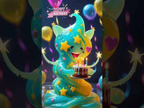 Slime & Happy Birthday! #birthday #happybirthdaysong #Slime