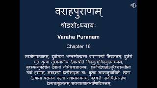 वराहपुराणम् अध्यायः १६ Varaha Puranam, Chapter 16