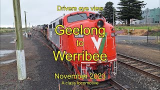 Drivers eye view, Geelong to Werribee, A66, Nov 2023