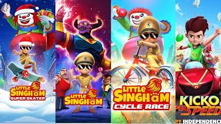 Little singham junglee joker Mobile game | Kicko & speedo| little singham cycle race |singham skater screenshot 4