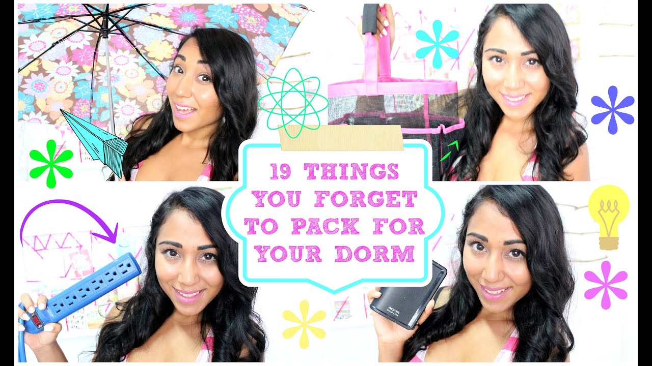 19 DORM Essentials you FORGET to Pack - YouTube