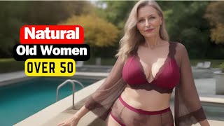 Embracing Elegance High Waisted Lace Swimsuits for Mature Women❤️ #naturalwoman #over50