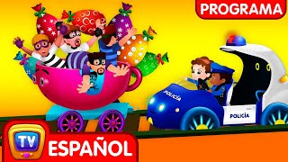 La persecución del ferrocarril  - ChuChu TV Policía Divertidos dibujos animados infantiles by ChuChuTV Español 1,092,944 views 8 months ago 6 minutes, 37 seconds