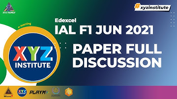 Edexcel IAL F1 WFM01 June 2021 Paper full discussion (Y12 Further Maths)