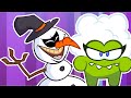 Evil ⛄ Snowman 💥 Attacks 🎯 but 💚 Om Nom 🐸 Fights 💪 Back ❄️ | Cut ✂️ the 🍬 Rope 📺 Cartoons for Kids