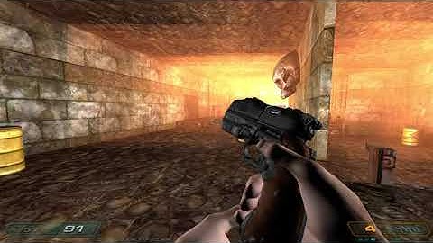 Quake 4 in Doom 3 Mission 1 Landing Zone Gameplay Test
