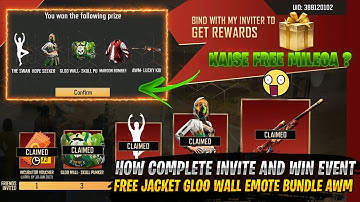 How to Complete Invite and Win Event Free Fire✔️ Jaldi Se Claim Karlo😯 Free Jacket Bundle Emote AWM
