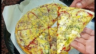 بيتزا هت بعجينة سهلة هشة و طرية ناجحة 100٪ و حشوة لذيذة Recette de Pizza facile