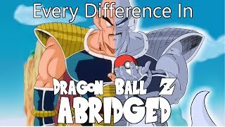 Every Difference In Dragon Ball Z Abridged