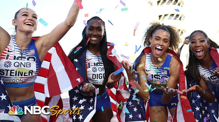 Sydney McLaughlin's golden anchor leg in 4x400m re...