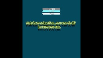7 Side Scroll 2.5 Game Animation of Stats Bars