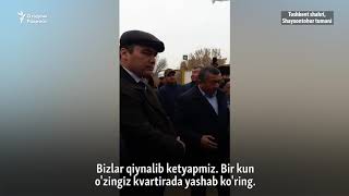 Бузилган уйлар эгалари янги уй вақтида қуриб берил...