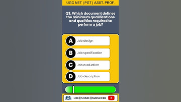 Fatafat MCQs on Job Analysis for UGC NET | PGT | Asst. Prof. Commerce