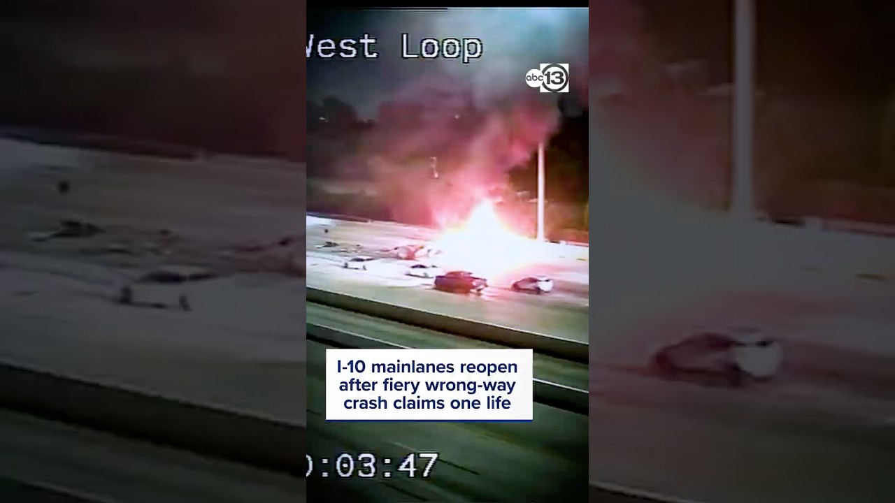 I-10 mainlanes reopen after fiery wrong-way crash claims one life
