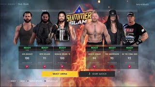 The SHIELD VS Brock Lesnar Undertaker & John Cena | WWE  Teg team Match 2k22 |