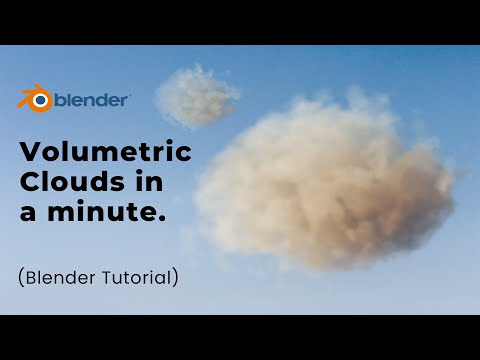 Volumetric clouds in a Minute | Blender Tutorial.