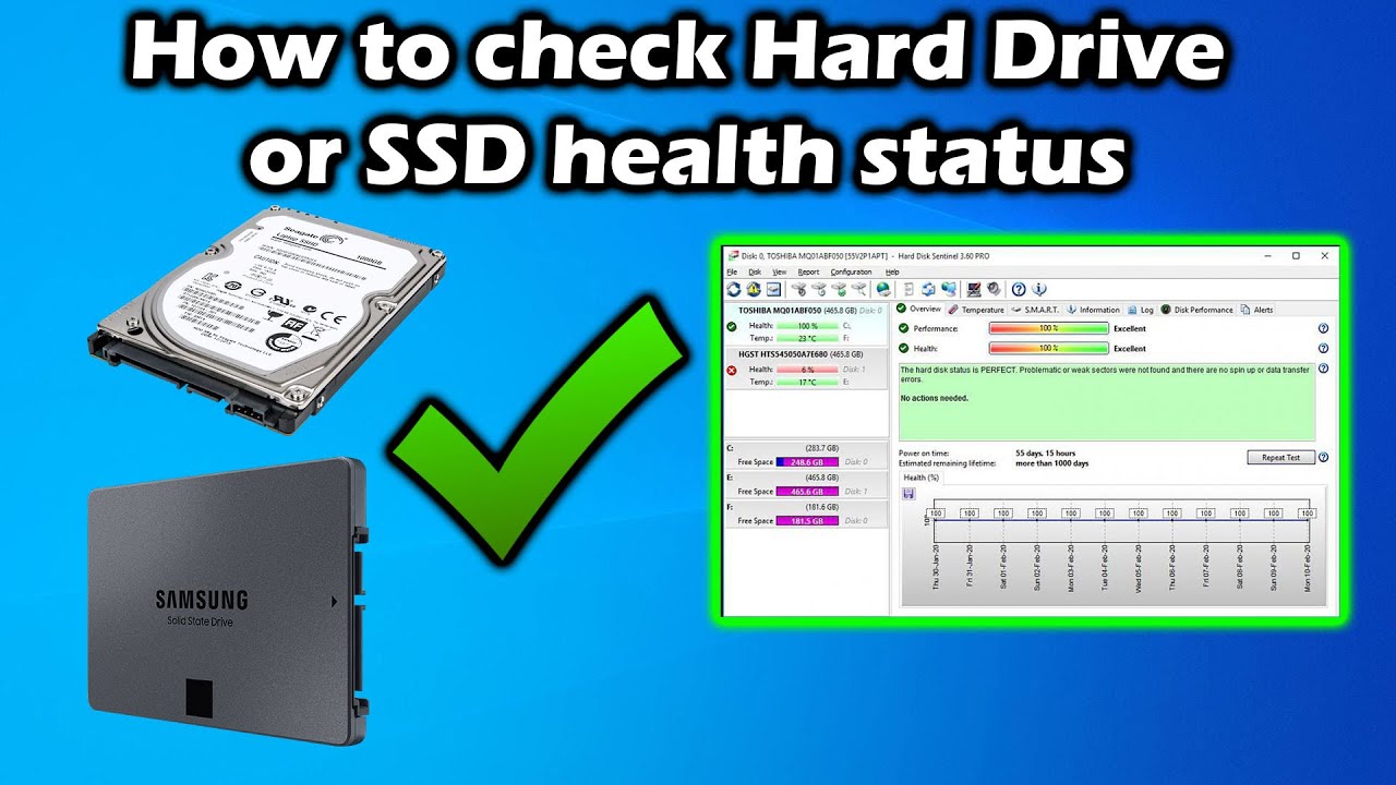 Hvis Afstå beskæftigelse How to check HDD or SSD health status - YouTube