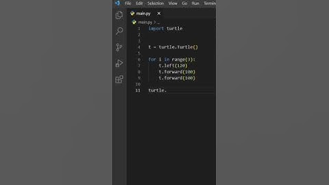 How to draw a triangle using turtle in Python