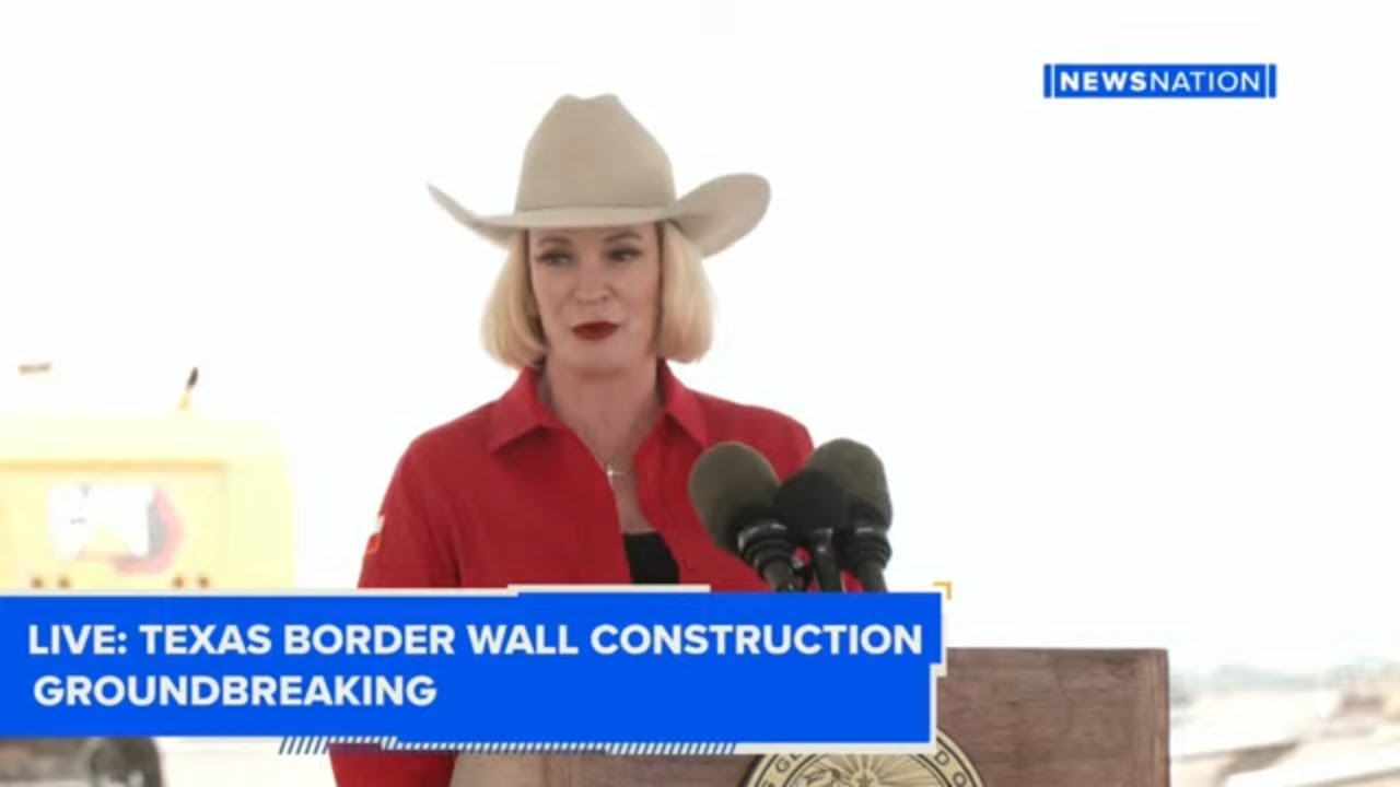 Texas border wall construction groundbreaking - YouTube