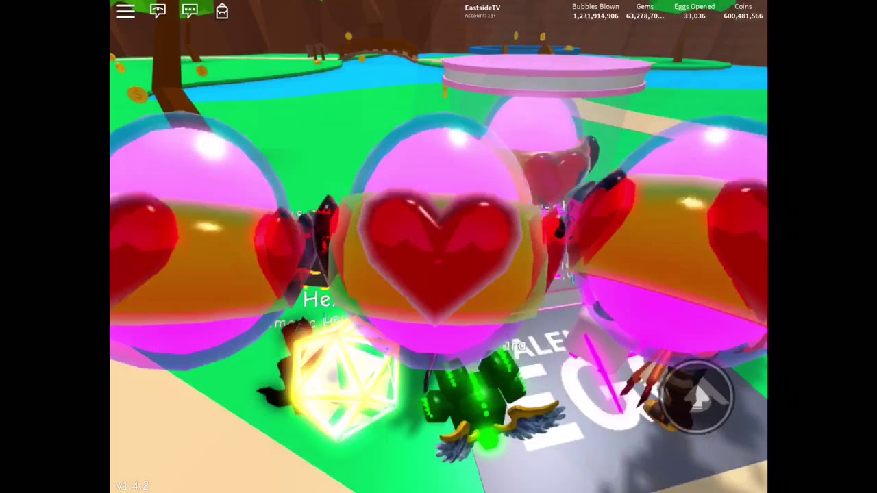 Bubble Gum Simulator Hatching Valentium For Sunnie By Eastsidetv - how to blow bubbles afk in roblox bubble gum simulator youtube