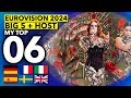 Eurovision 2024 | Big 5   Host Country | My  Top 6 FIRST REHEARSALS