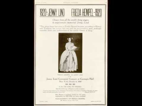 German Soprano Frieda Hempel ~ Zweigesang "A Song ...