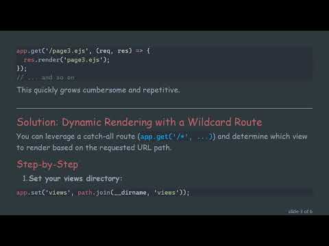 Dynamically Rendering Multiple .ejs Views in Express Without Individual Routes