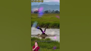 Đại bàng bay xuống nước cướp mồi và bắt luôn cá sấu. #shortvideo #shorts  #thegioidongvat.