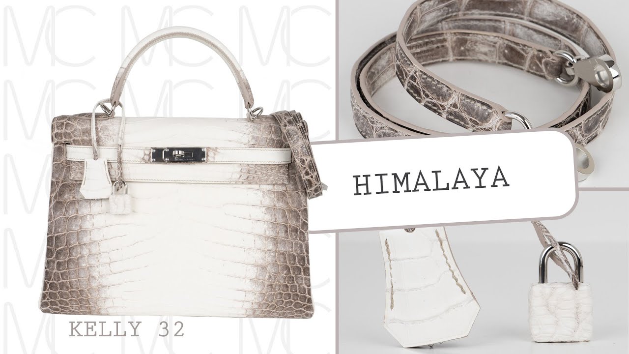 Most Rare and Exclusive: Hermes Kelly 32 Himalaya Crocodile • MIGHTYCHIC •
