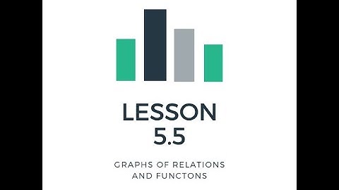 Lesson 5.5: Graphs of Relations and Functions