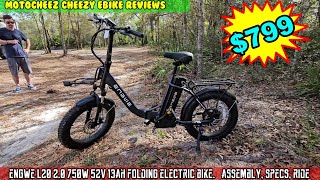 Engwe L20 2.0 52 volt 750 watt Folding E-bike $200 off!