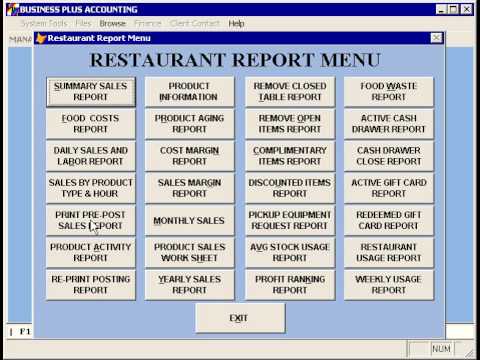 daily sales report for restaurant