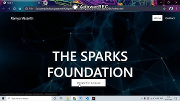 Payment Gateway Integration- The Spark Foundation.#GRIPJAN21
