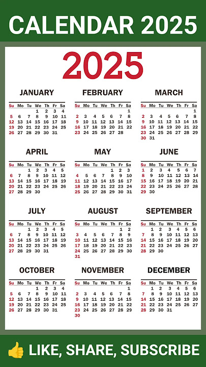 Calendar 2025 / New year 2025🎉 / new year date #newyearcalendar2025