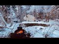 ESCAPE to the WILDERNESS || CAST IRON HOT TENT WINTER CAMPING